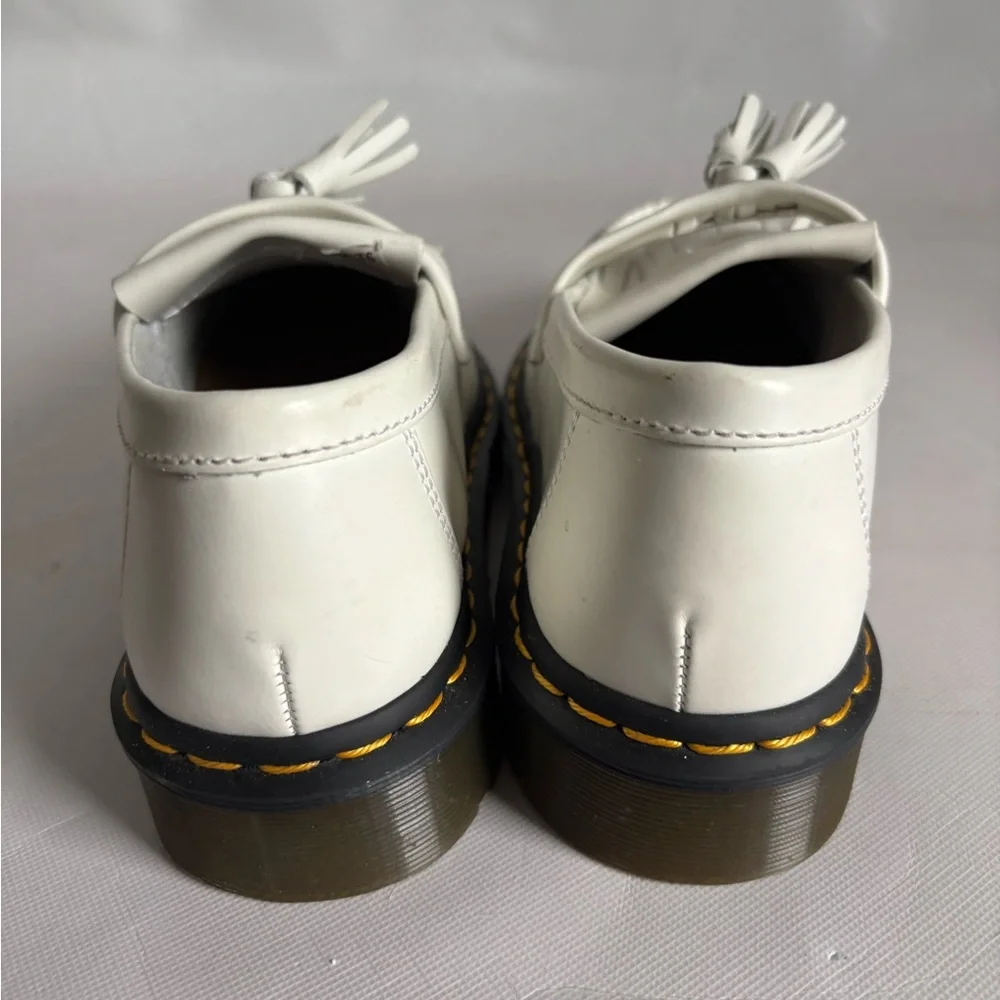 Dr. Martens Women Size 8 Adrian YS White Leather Tassel Loafers NWOT - Picture 12 of 12
